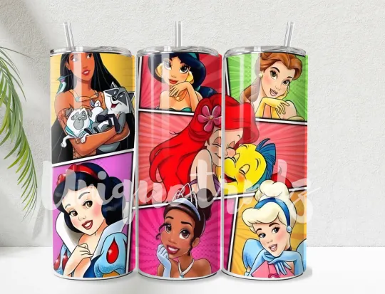 Discover Princess Straight 20oz Tumbler Cup Mug Insulated Stainless Steel