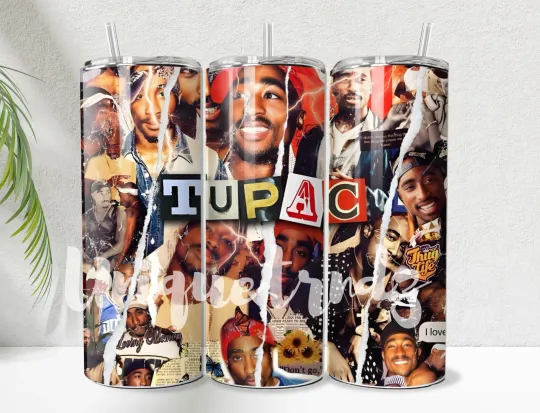 Discover Tupac Rapper Straight 20oz Tumbler Mug Cup Insulated Stainless Steel