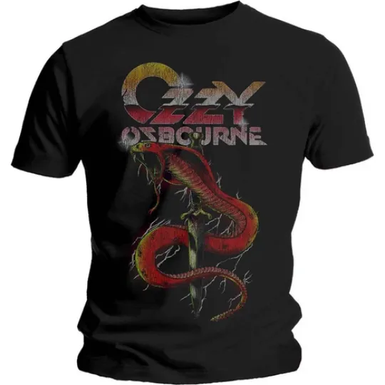 Discover Ozzy Osbourne Cobra Dagger Black Sabbath T-Shirt Men Unisex