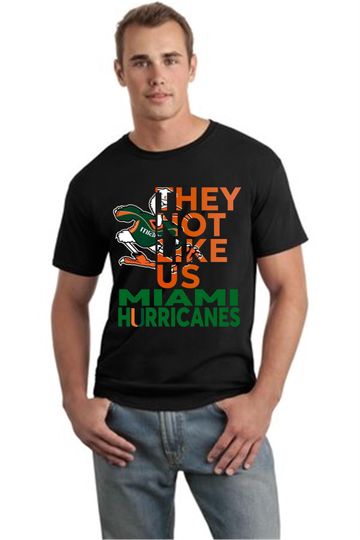 Discover THEY NOT Like Us Miami Hurricane Custom T-Shirt Design