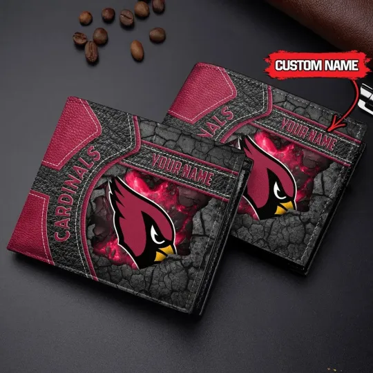 Discover Personalized Arizonna Football Team Cardinalss  Men's Leather Wallet Gift For Him
