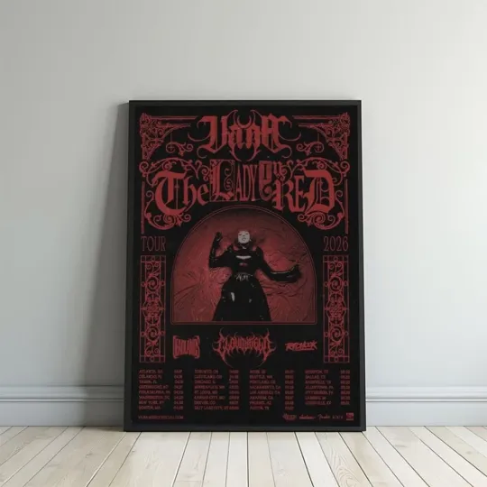 Discover Vana The Lady In Red Tour 2026 North American Schedule Tour Dates Poster