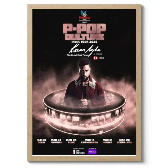 Discover Karan Aujla P-Pop Culture india Tour 2026 Poster