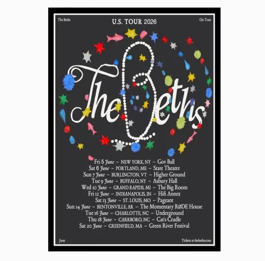 Discover The Beths US Tour 2026 Poster