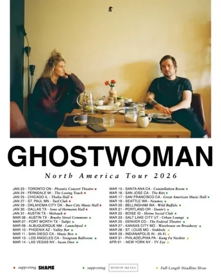 Discover Ghostwoman North America Tour 2026 Poster New