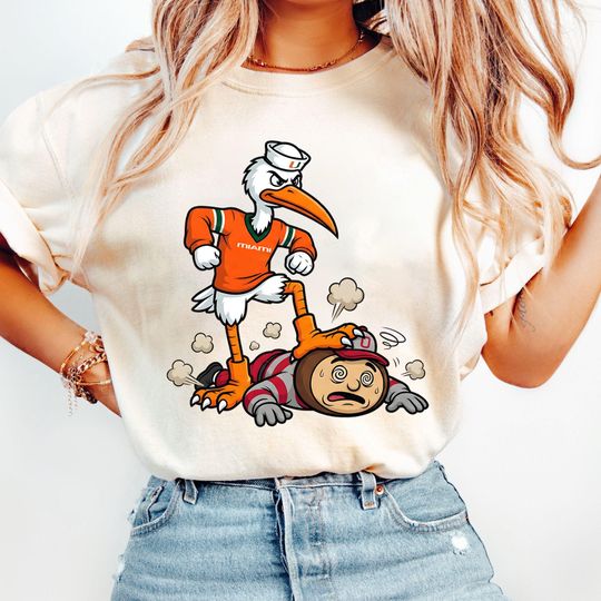 College Football Miami Beat Ohio State Shirt, Canes Football Merch, Miami Gameday Shirts, Fan Gift