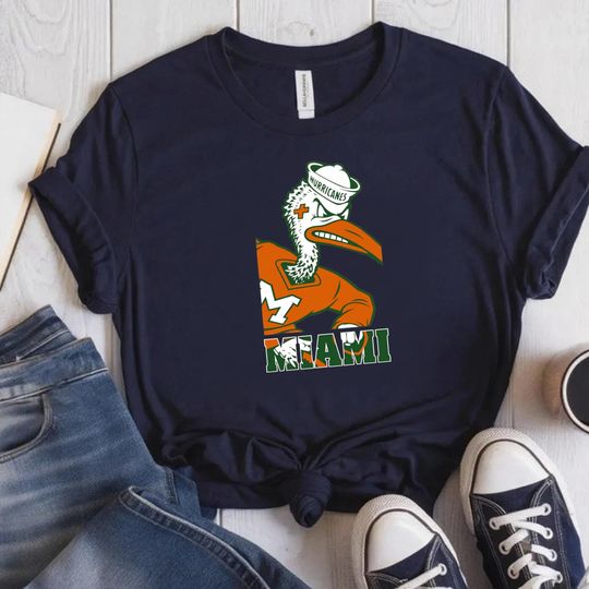 Discover Miami Hurricanes Shirt,Canes Football Merch,Retro College Football Tee,Fan Gift,University of Miami Sports Fan Graphic Seatshirt