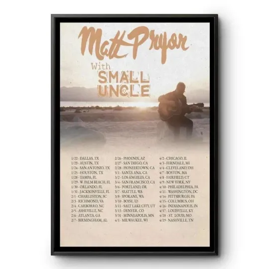 Discover HOT! Matt Pryor With Small Uncle Tour 2026 Indie Folk Concert Poster