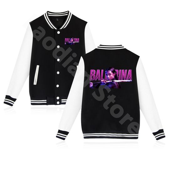 Discover Ballerina Movie 2025 Baseball Jacket Casual Baseball Uniform Womens Men Harajuku Longsleeve Streetwear Jackets Hip Hop Coat