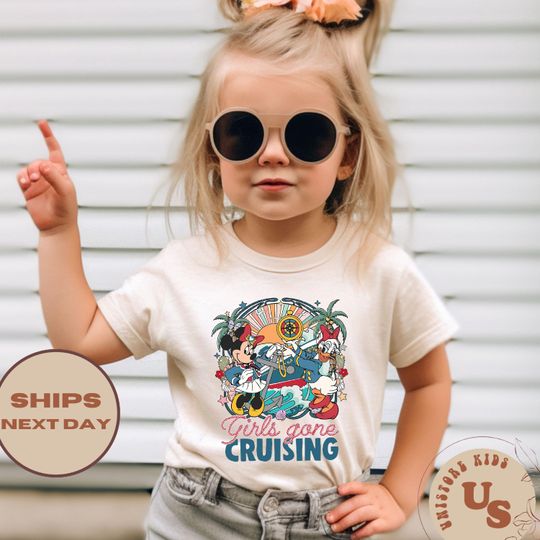 Discover Disney Girls Cruise Toddler T-Shirt, Disney Cruise Kids Shirt, Minnie And Daisy Donald Shirt