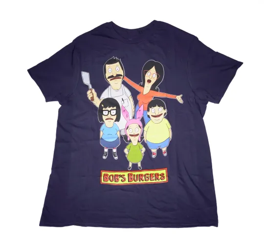Discover Bob's Burgers Adult T-Shirt Standing Family Group