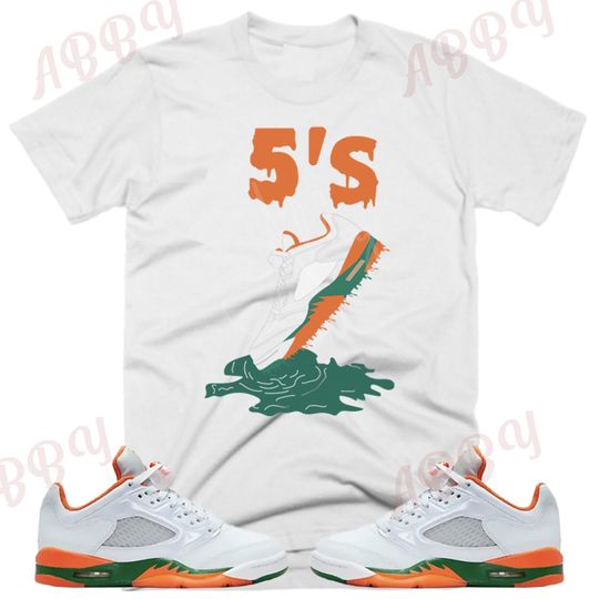 Discover Shoe Dripping Shirt to Match Retro 5 Miami, Jordan 5 Miami Shirt, Miami 5s Sneaker Tee