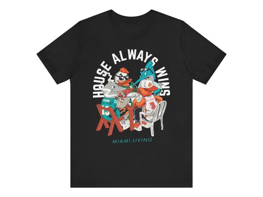 Discover Miami Mascots Dominos T-Shirt | Retro 305 Gift