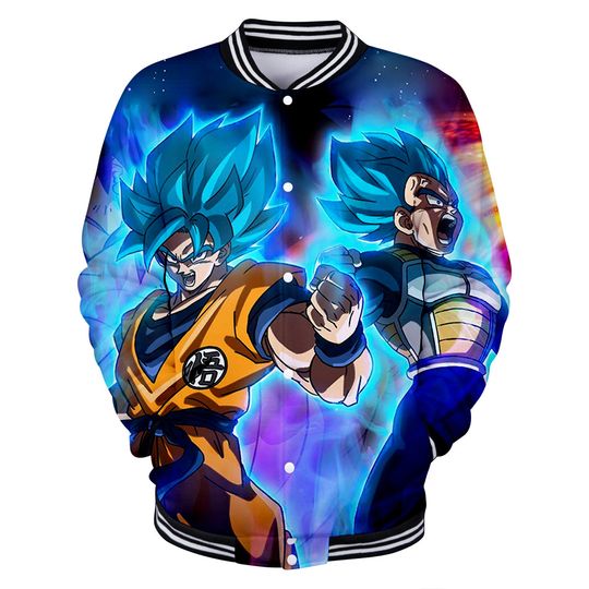 Dragon Ball Goku Kanji Symbol Men Zipper Hoodie Cartoon Japan Anime Women Sweatshirt 2025 New Fashion Children Jackets Coat