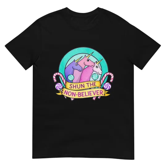 Discover Shun The Non Believer-Unicorn Pastel Meme Humor T-Shirt