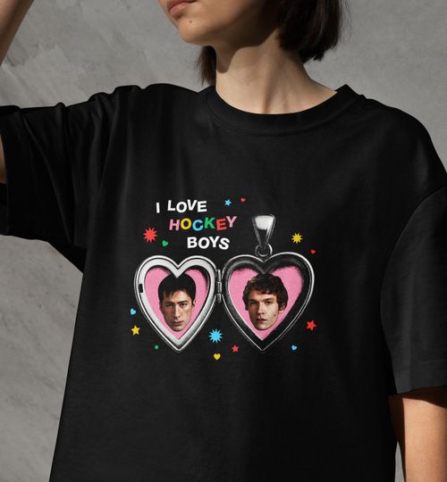 Discover Heated Rivalry T-Shirt I Love Hockey Boys Shane Hollander Ilya Rozanov