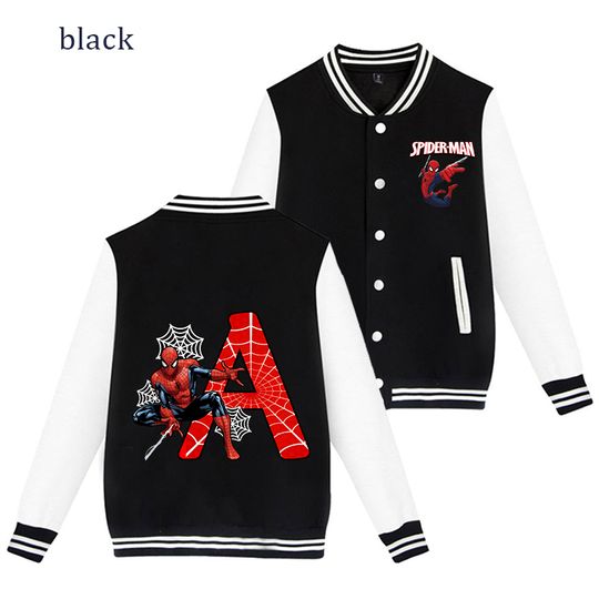 Discover Spider-Man Man Baseball Jacket Male Coat Marvel Adult Letter Printed Cardigan Teenagers Fashion Outerwear Autumn Clothing Gift