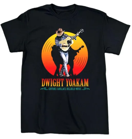 Dwight Yoakam Heavy Cotton Black T-Shirt