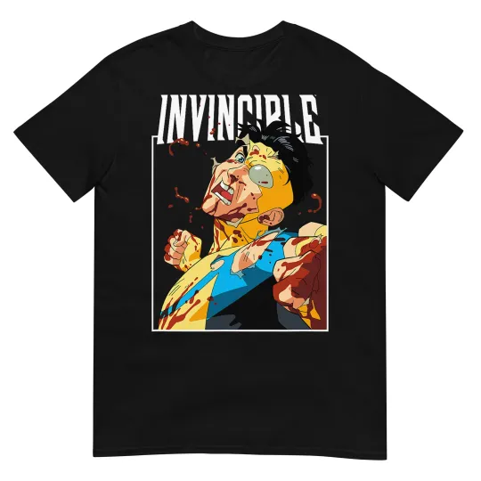 Discover Invincible - Battle Damaged Mark Character Logo T-Shirt