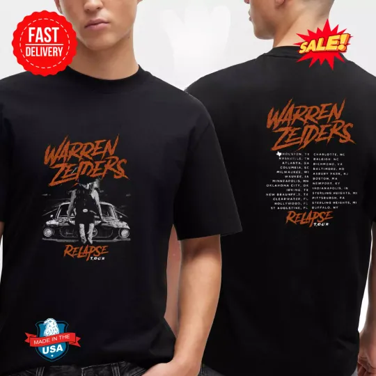 Discover Warren Zeiders Relapse Lies And Betrayal 2025 Tour Dates Double Sided T-Shirt