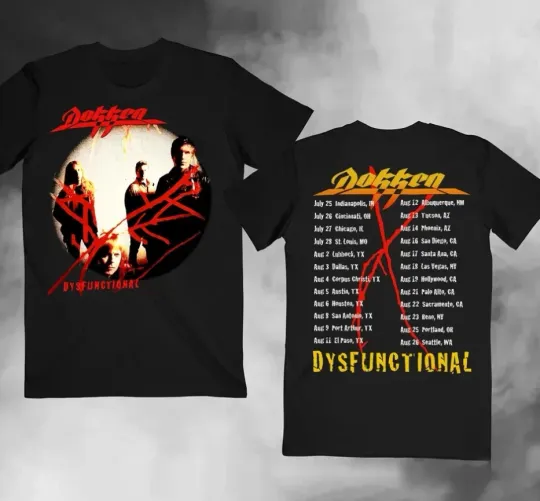 Discover Vintage 1995 Dokken Dysfunctional Tour T-Shirt