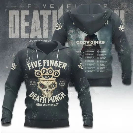 Five Finger Death Punch Tour 2026 3D Hoodie