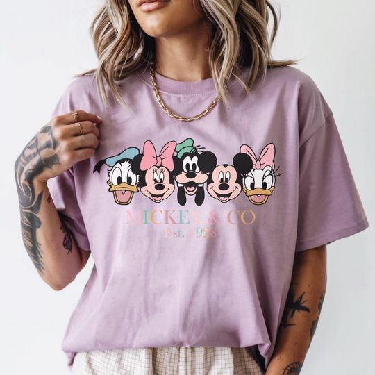 Discover Comfort Color Disney Mickey and Friends Mickey Co est 1928 Magic Kingdom Shirt Disney trip 2026 Disney Matching Tee  Goofy Donald tee 00876