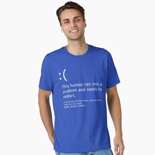 Discover Blue Screen of Death - Coffee error Essential T-Shirt