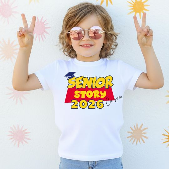 Discover Custom Toy Story Senior Story 2026 Shirt, Graduation Story Shirt, Toy Story Grad Shirt, Graduation 2026 Shirt, Graduation Party Shirt