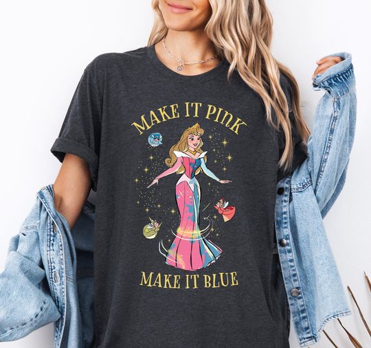 Disney Make It Pink Make It Blue Shirt, Princess Aurora Shirt, Sleeping Beauty Fairy Shirt