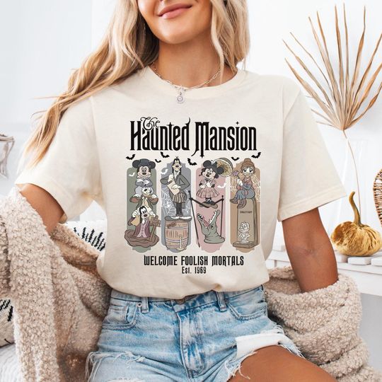 Discover Haunted Mansion Mickey&Co Shirt, Welcome Foolish Mortals Shirt, Disney Family Trip Shirt, Funny Mickey Minnie Family Sweater