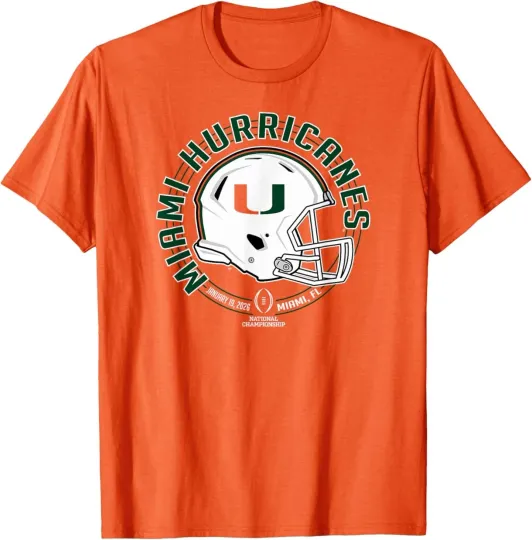 Discover Miami Hurricanes CFP National Championship 2026 Blitzz Orange T-Shirt