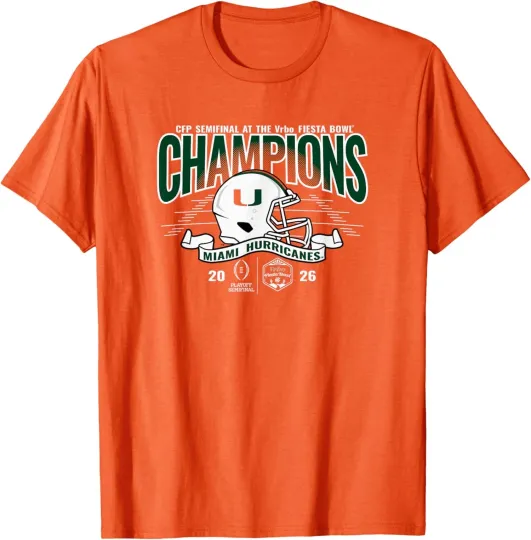 Discover Miami Hurricanes Bowl Champs 2026 CFP Semifinal  Unisex T-Shirt