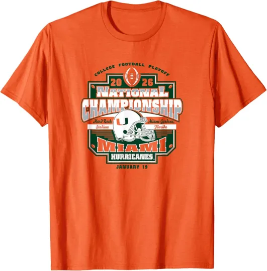 Discover Miami Hurricanes National Championship 2026 Icon Unisex T-Shirt