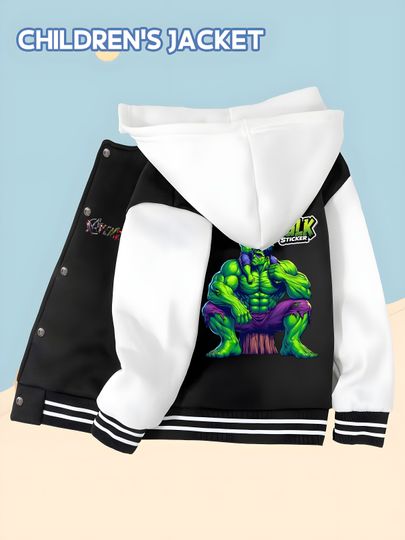 Discover Marvel Hulk Father and Son Fun Kids Baseball Jacket - Soft fabric, perfect for kindergarten activities or everyday wear,