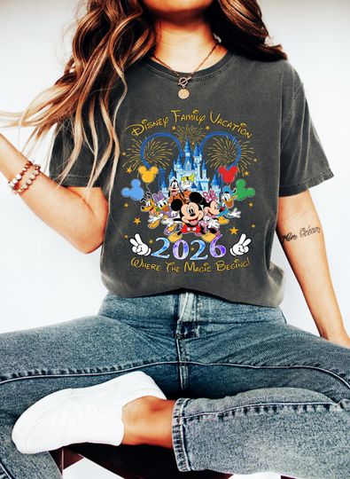 Discover Disney Family Vacation 2026, Disney Family Trip, Disney Matching Shirts, Disney Vacation Shirt, Disneyworld Mickey & Friends Tee