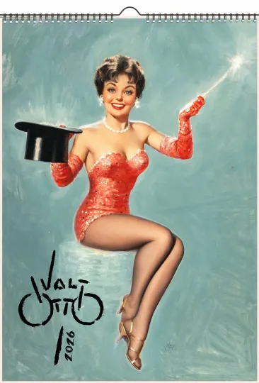 Discover 2026 Vertical Wall Calendar Sexy Pinup Girls Vintage Art Otto Walt