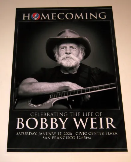 Grateful Dead 2026 San Francisco Bob Weir Homecoming Poster Vertical Premium Matte