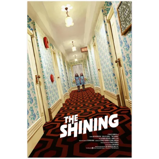The Shining Vintage Movie Poster Vertical Art Print