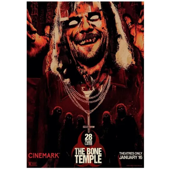 Discover 28 Years Later The Bone Temple Movie Poster Vertical Premium Matte