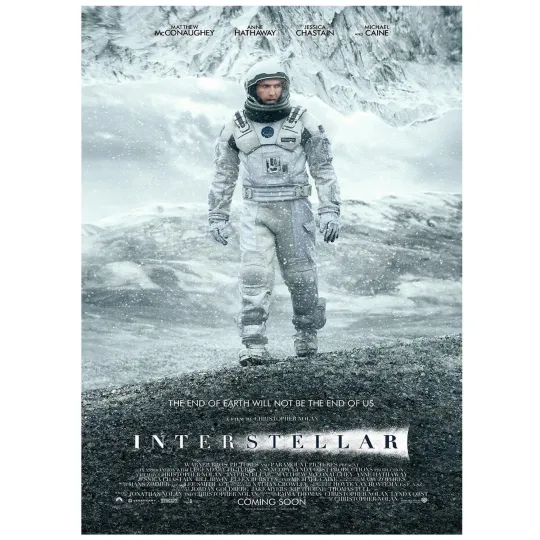 Discover Interstellar Movie Poster Premium Matte Vertical Poster for Home & Living