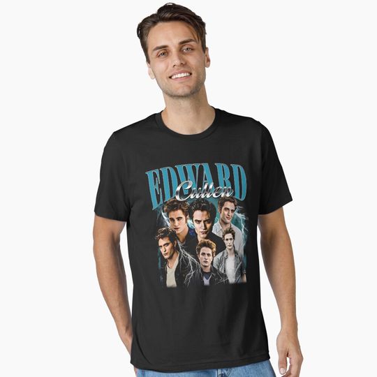 Discover Limited Edward Cullen Vintage T-Shirt, Graphic Unisex T-shirt, Retro 90's Fans Homage T-shirt, Gift For Women and Men Essential T-Shirt
