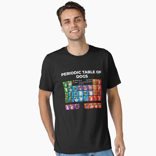 Discover Periodic Table of Dogs, Dog Lover, Funny Science Essential T-Shirt