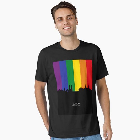 Discover Zurich Switzerland Skyline Essential T-Shirt