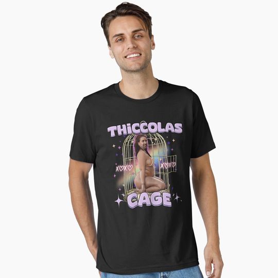 Discover Thiccolas Cage Funny Meme Essential T-Shirt