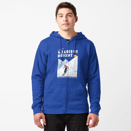Discover Enjoy gradient descent Zipped Hoodie
