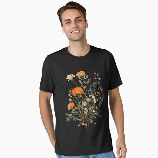 Discover Vintage orange wildflowers Essential T-Shirt