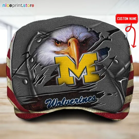 Discover Michigan Team Wolverines Jeff Cap NCAA Driver Cap NCAA Golf Cap NCAA Flat Cap