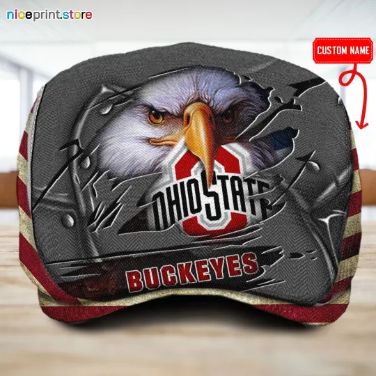 Discover Ohio State Team Buckeyes Jeff Cap NCAA Driver Cap NCAA Golf Cap NCAA Flat Cap