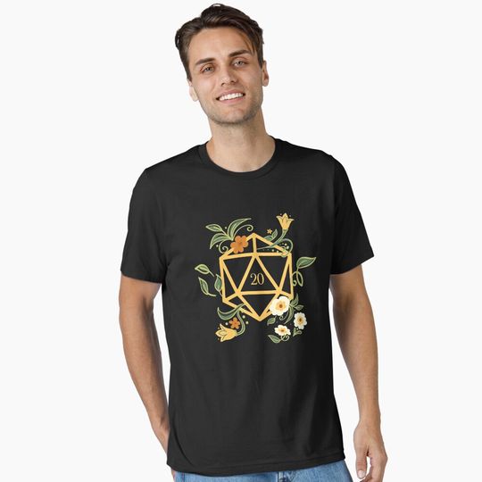 Discover Plant Lovers Polyhedral D20 Dice Tabletop RPG Essential T-Shirt